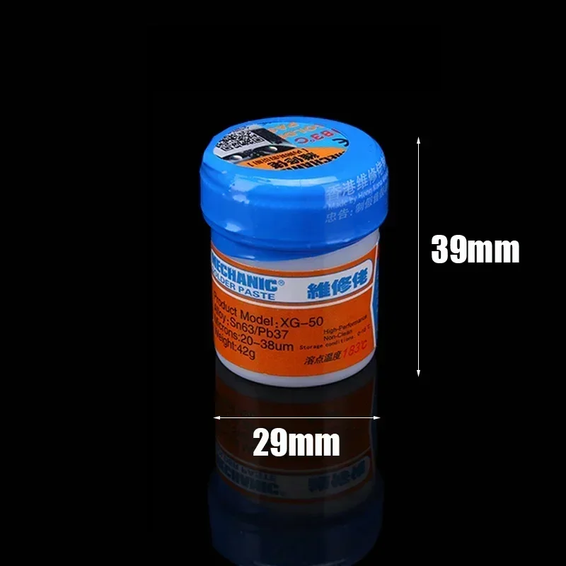 Imagem -04 - Mecânico Xg50 Solda Colar Flux 183 ° Pasta de Solda para Telefone Bga Smd Ferramenta de Reparo de Solda Não Limpo Sn63 Pb37 2038microns
