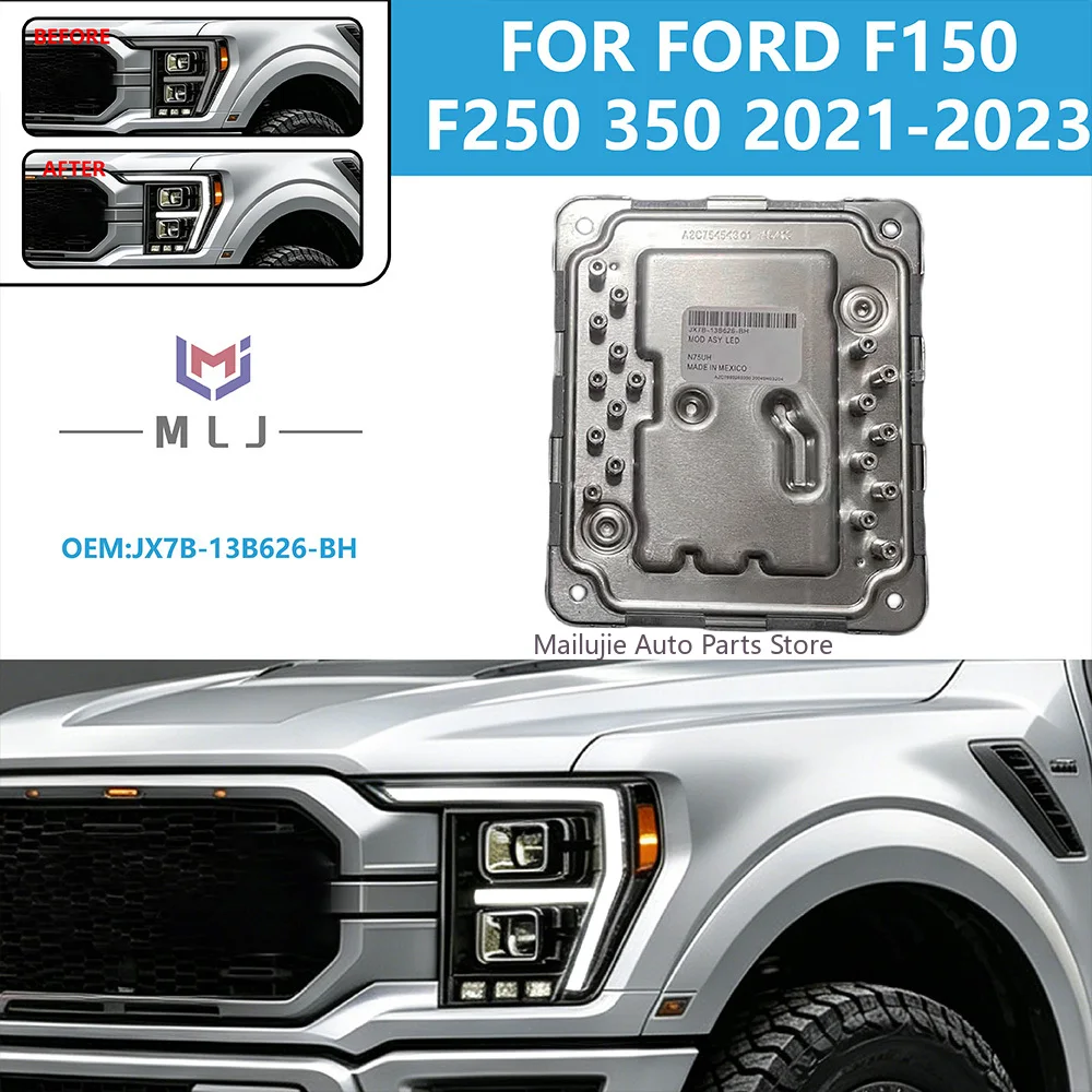 

JX7B-13B626-BH LED Headlight Control Module LED Ballast Driver Unit For Ford F150 F250 F350 2021-2023 Headlight car Accessories
