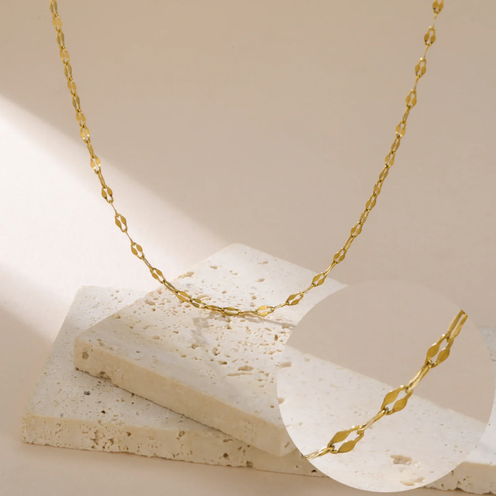5pcs/lot Lip Chain Necklaces for Women Stainless Steel Gold Color Basic Minimalist Necklace Jewelry Wholesale