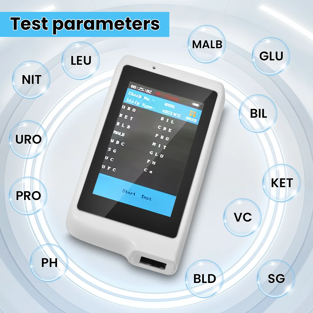 IU-100 Touch Screen Urine Analyzer for Humam Veterinary 100PCS 12/10 Parameters Test Strips