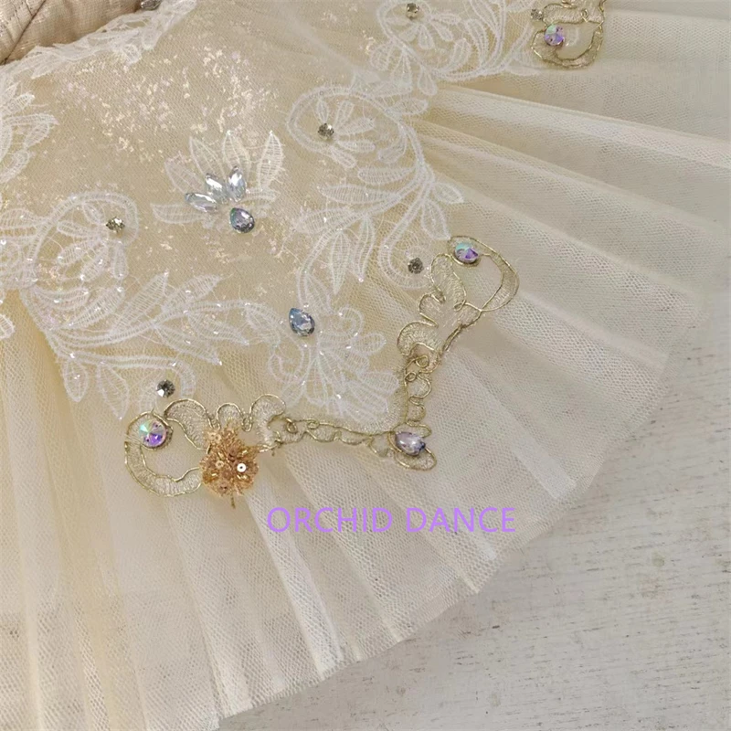 high quality hot selling Unique Design Kids Girls Children Women Adult Performance Wear Gold Pink Ballet Tutu Costumes