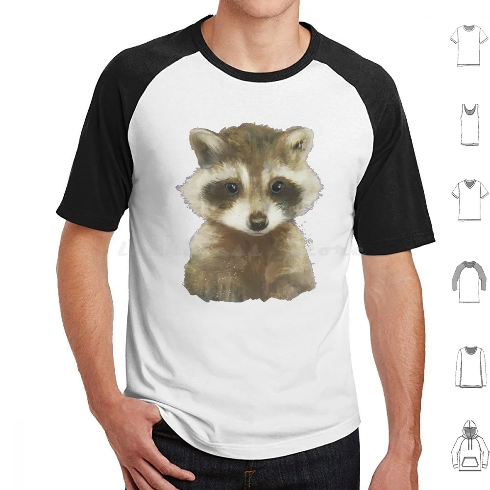 Little Raccoon T Shirt Men Women Kids 6xl Raccoon Little Tiny Animal Creature Woodland Forest Collection Baby Series Nursery