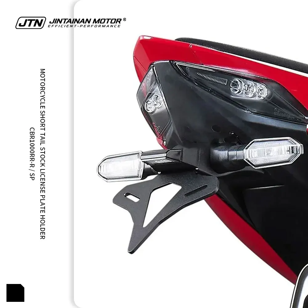 

JTN Motorcycle Rear Short Tail Stock License For HONDA CBR1000RR-R SP 2020-2026 LED Lights License Plate Holder Accessories