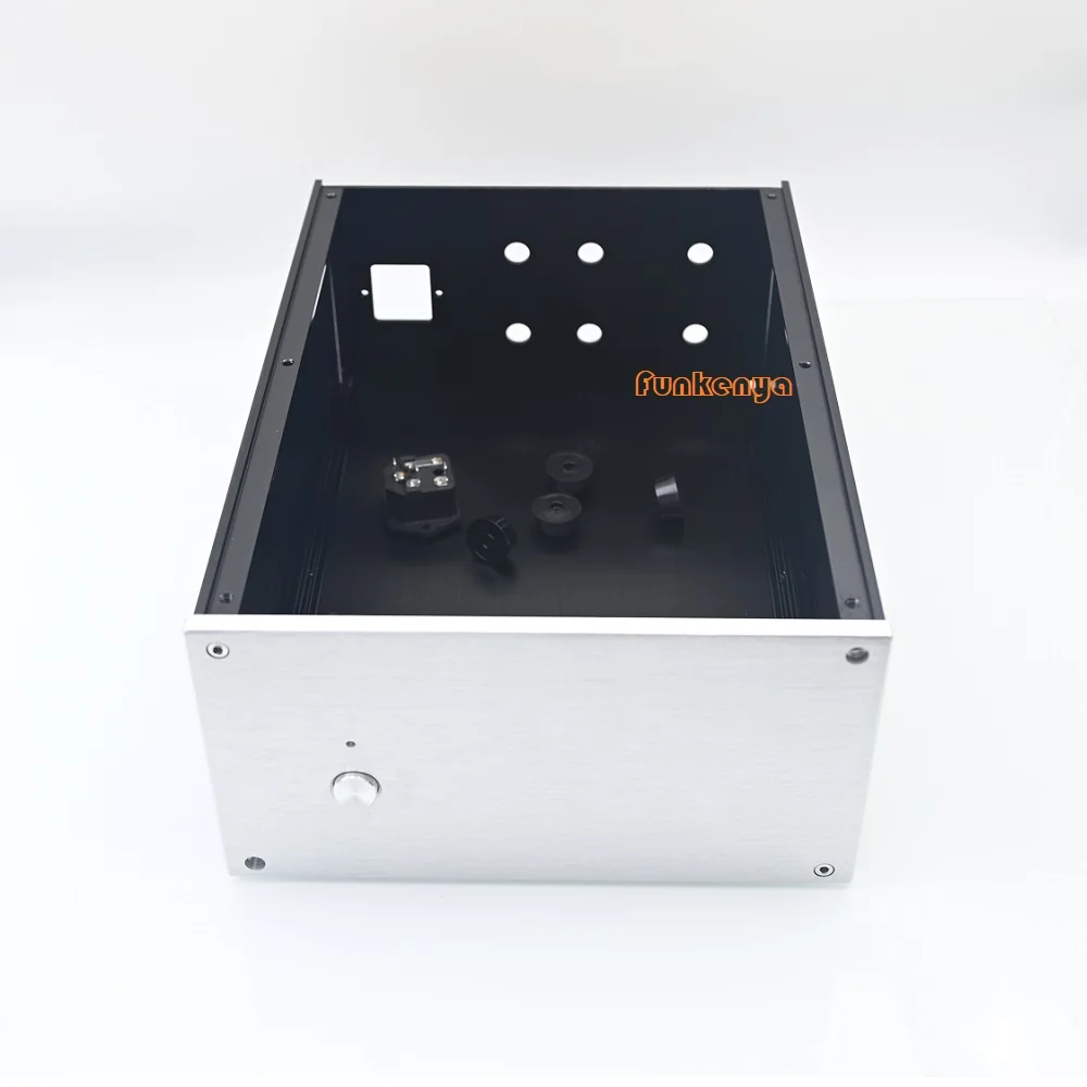 W220 H120 D308 Anodize Aluminum Pure Rear Chassis Preamp Decoder Case Preamplifier Tube Amp Housing Headphone DAC Enclosure Hifi