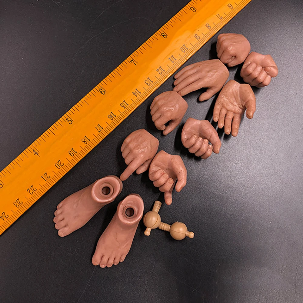 1/6 Durable Dedicated Hand Type Foot Type Hand and Feet Model Fit 12'' Action Figure Body Dolls