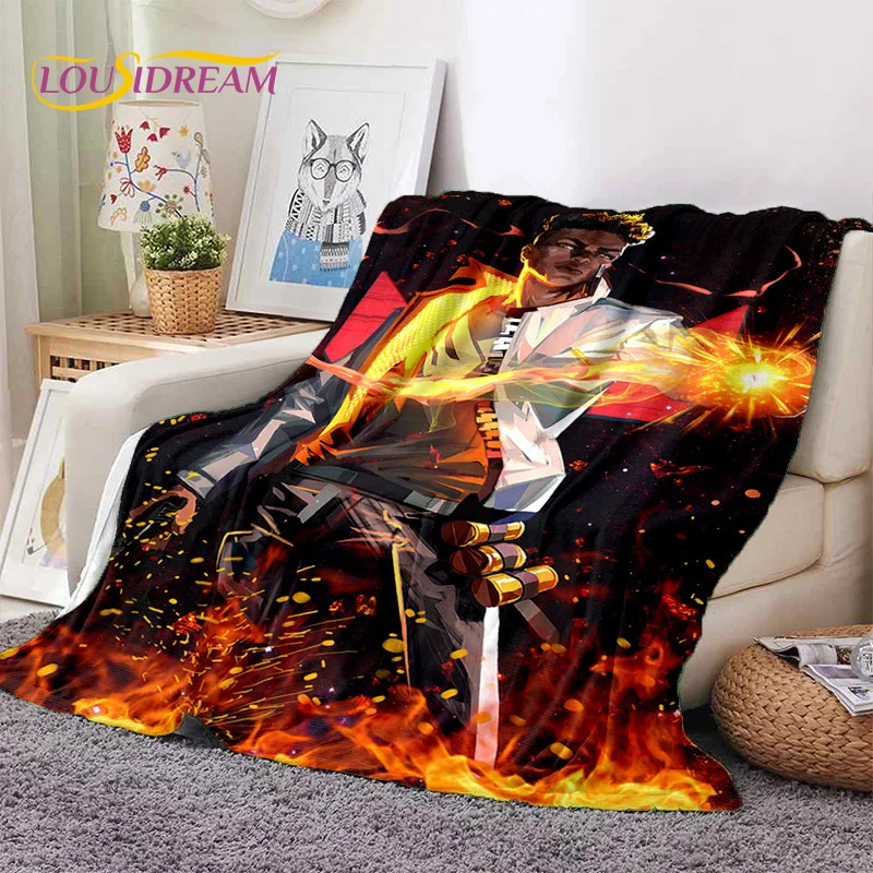 3D Newest VALORANT Cartoon Game Soft Flannel Blankets,Throw Blanket Comfortable Blanket for Picnic Beds Sofa Home Bedroom Gifts