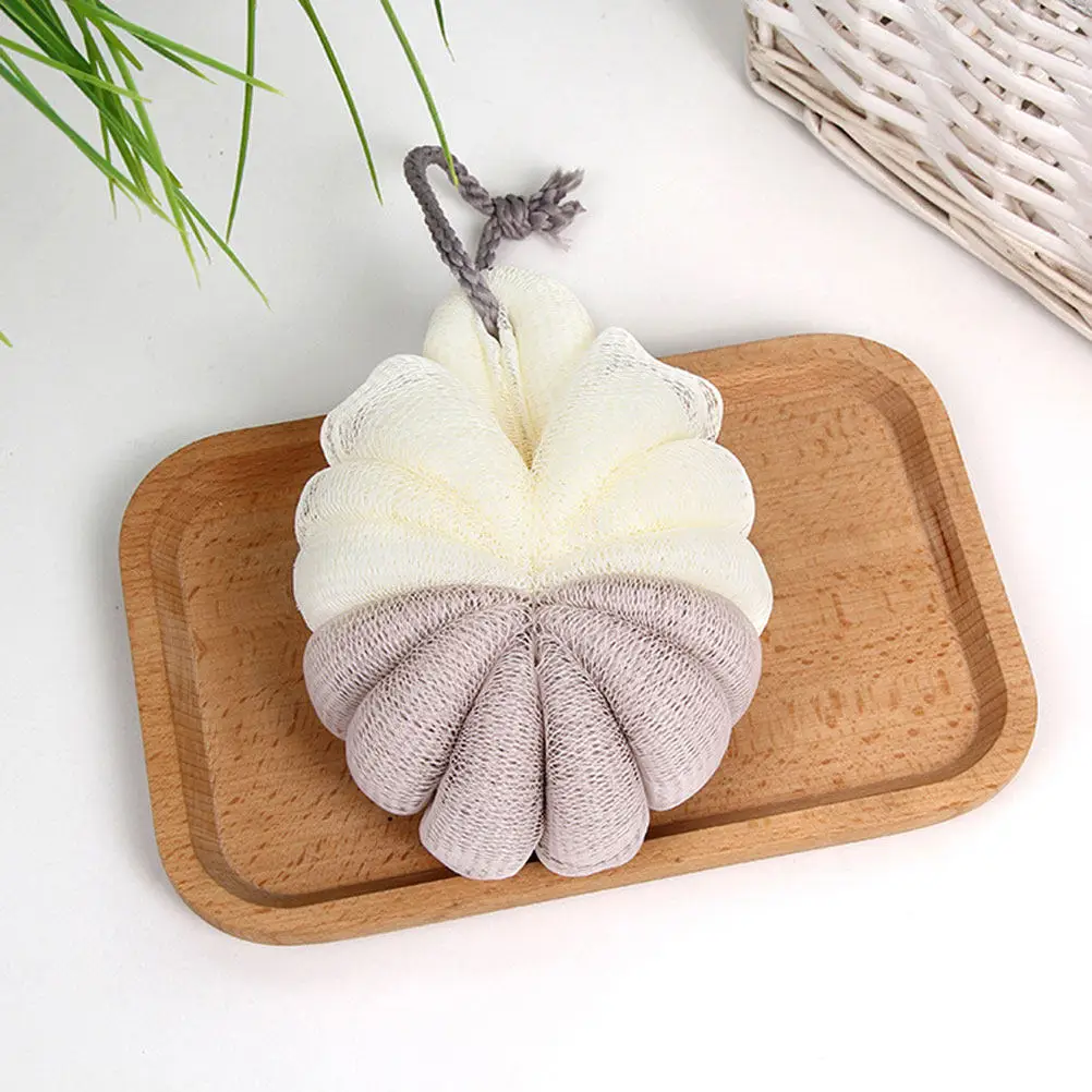 4Pcs Shower Ball Double Color Mesh Pouf Soft Mesh Sponge Quick Dry Bath Body Clean Supplies Shower Ball