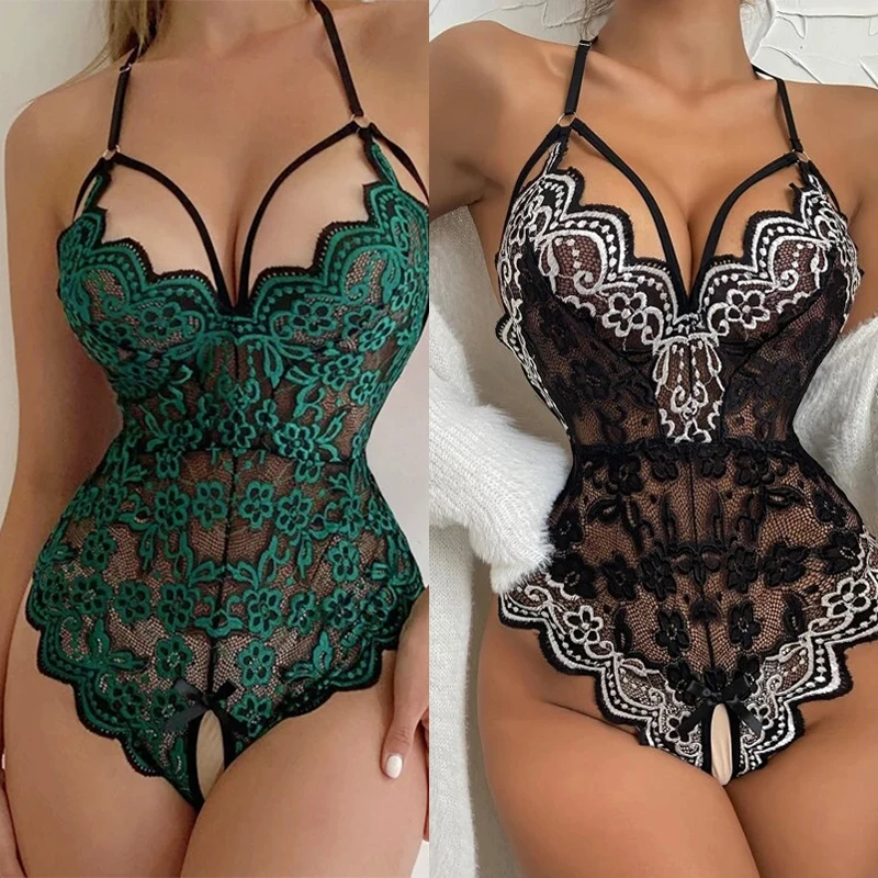 Sexy Lingerie For Women Lace Bodysuit Erotic One Piece Bodysuit Open Bra Crotchless Teddy Erotic Dress For Sex Lenceria