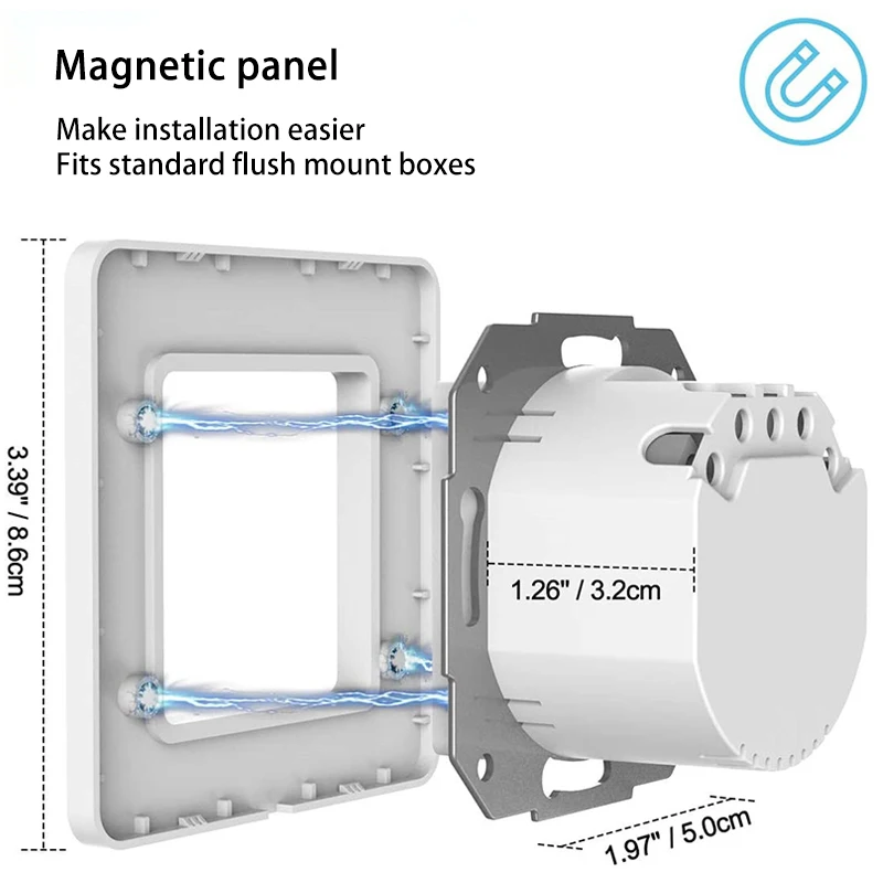 Avoir Zigbee Presa a muro intelligente Wifi Connect Spina francese Bianco 16A Controllo vocale Tuya Smart Life APP Funziona con Google Home Alexa