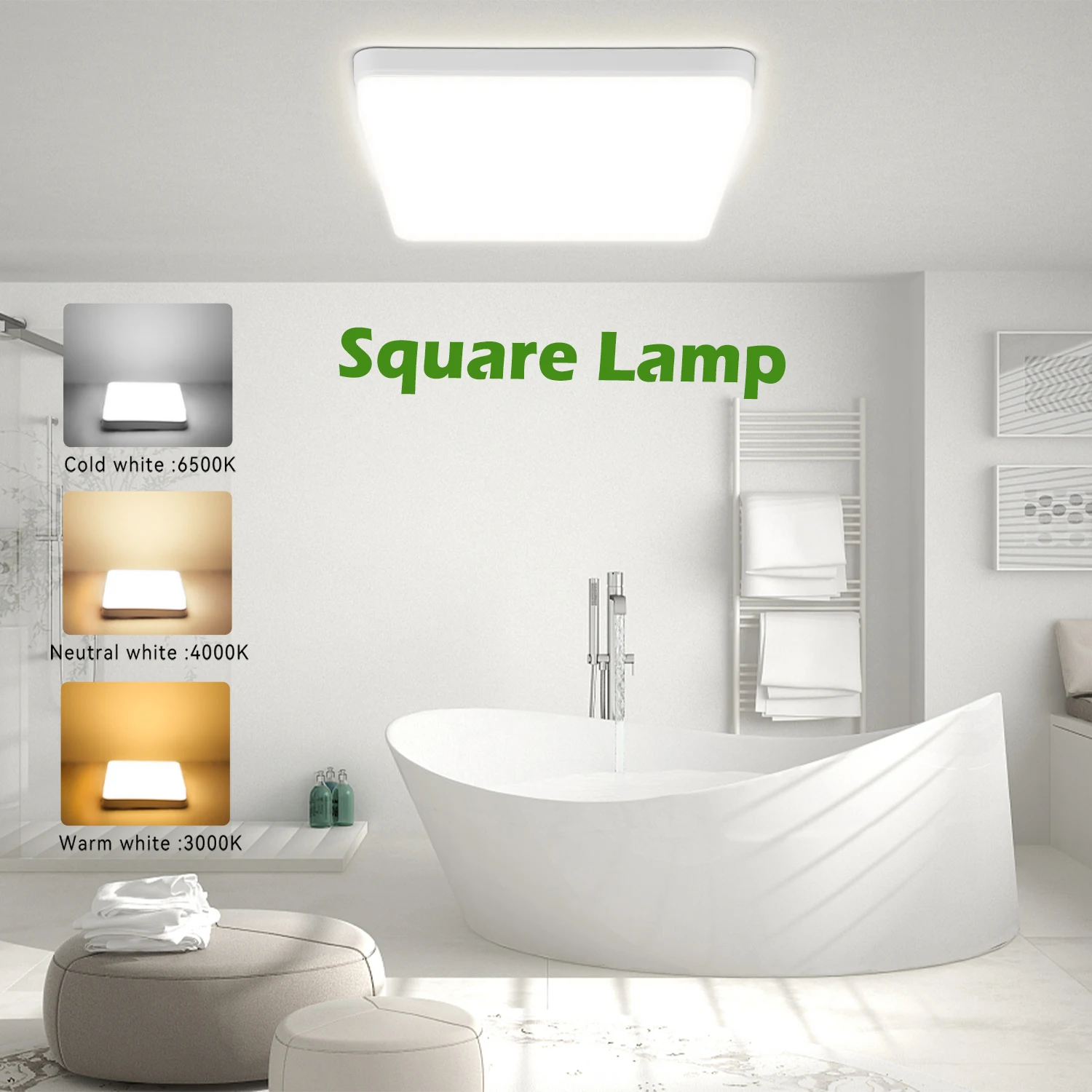 

Ultra-thin Led Ceiling Light Dimmable Square 11.8inch Ceiling Lamp 110/220V 36W For Living Room Remote Control Smart Panel Light