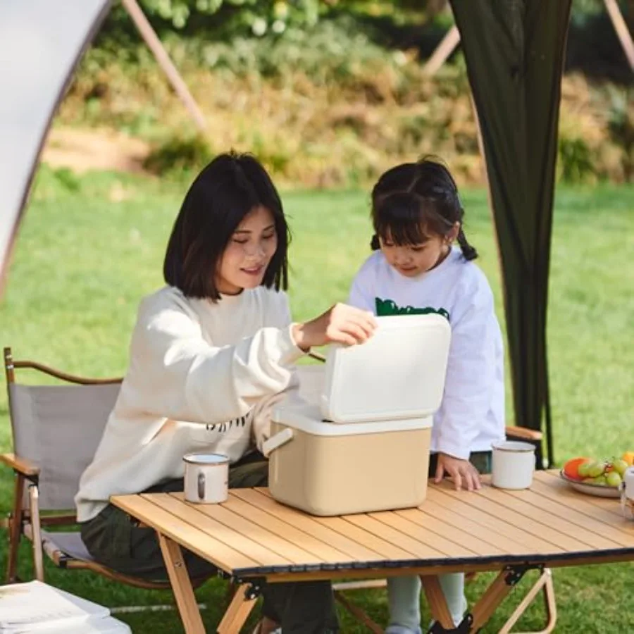 5.3/15/19 QT Hard Cooler, Insulated Ice Chest Box, Portable Ice Retention Cooler for Beach Camping Picnic Fishing Barbecue view 5