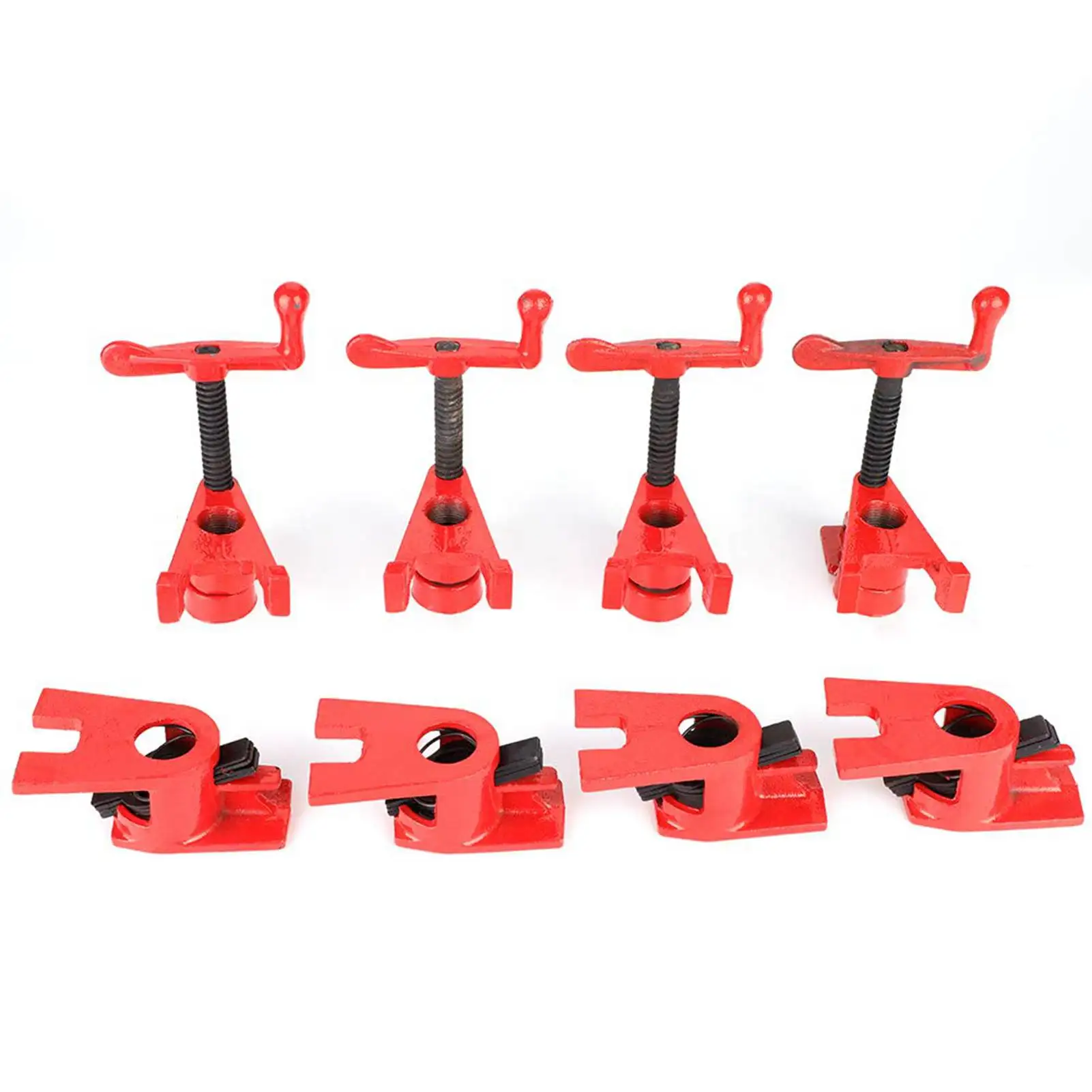 Woodworking Workbench 4 Set 26.5mm Quick Release Heavy Duty Wide Base Iron Wood Metal Clamp Set Woodworking Workbench Wood Clamp