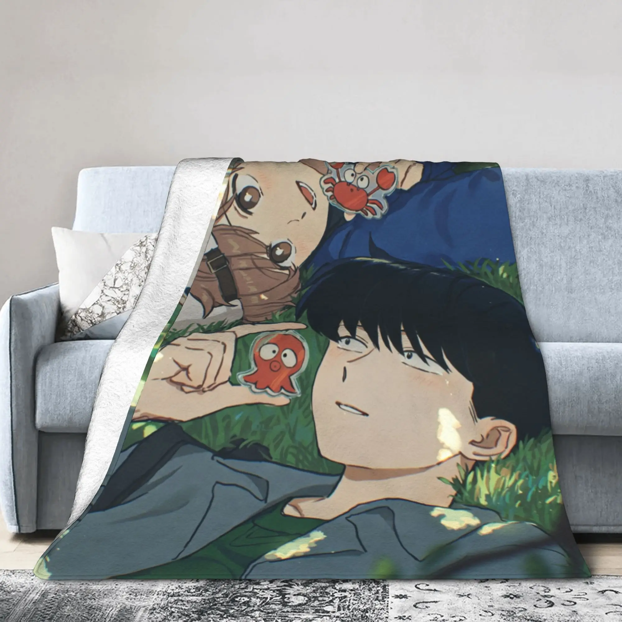 Go For It Nakamura Anime Flannel Throw Blanket  Blankets for Bedding Car Warm Plush Thin Quilt
