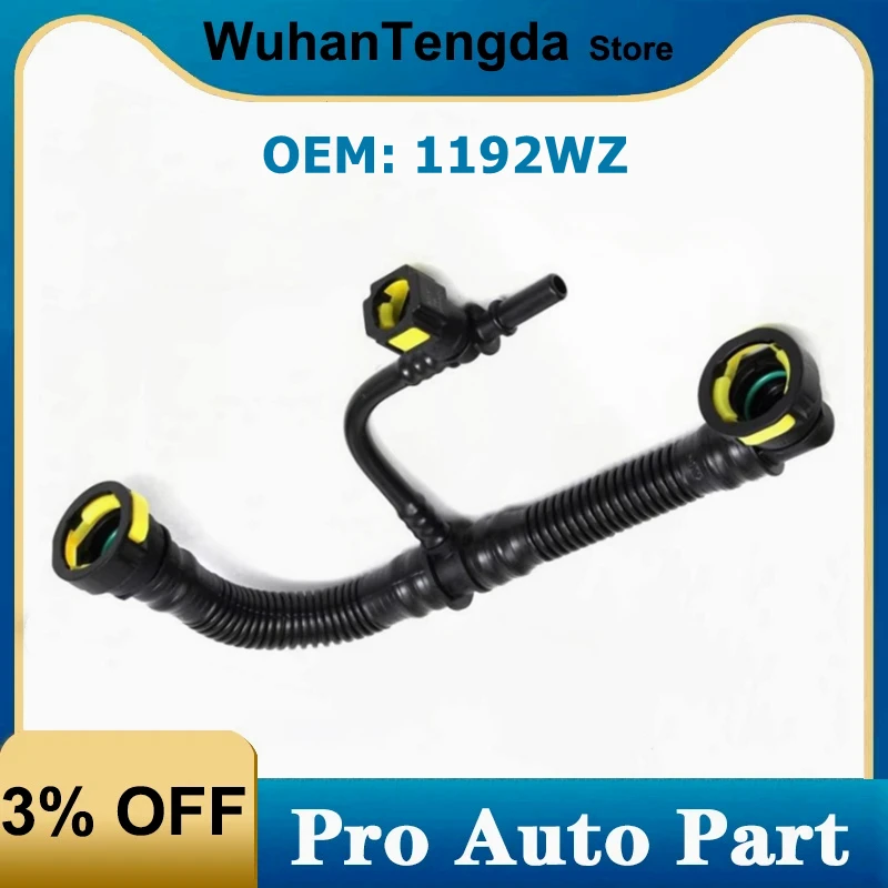 1192WZ Engine Vest Hose Cylinder Head Cover Oil Breather Pipe for Peugeot 1007 206 207 307 SW Citroen C2 C3 C4 ET3J4