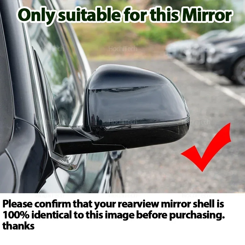 Car Rearview Mirror Cover Side Wing Protect Frame Covers Trim Carbon Black for BMW X3 iX3 G01 G08 X4 G02 X5 G05 X6 G06 X7 G07