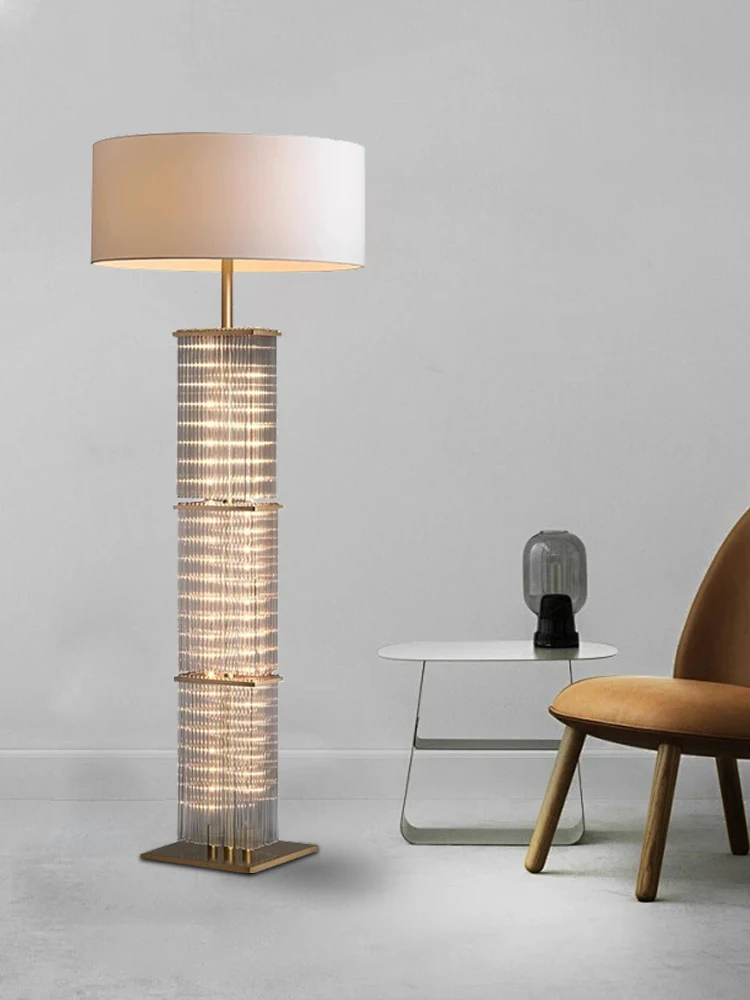 

Luxury Designer Creative Crystal Glass Standing Light Home Decoration All Copper Floor Lamp for Bedroom Living Room Decoration