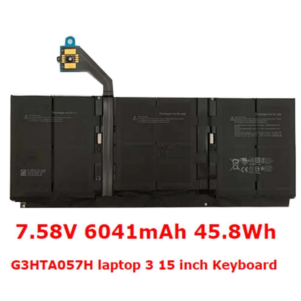 7.58V 6041mAh 45.8Wh G3HTA052H DYNT02 original Laptop Battery For Microsoft Surface Laptop 3 13.5 1867 1868 G3HTA057H Keyboard