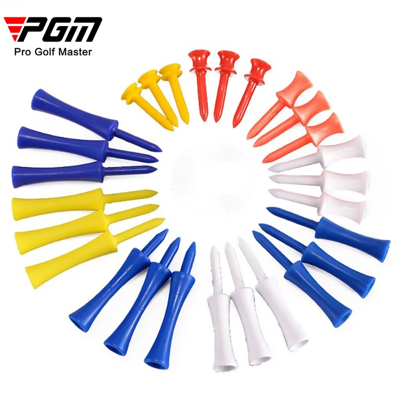 50pcs  PGM Golf TEE Plastic Wheel Ball Needle Random Color Golf Accessories  Golf Tee Holder QT012