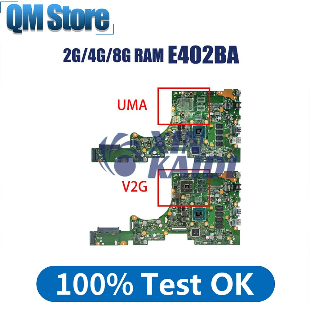 E402BA Mainboard E402BP L402BA X402BP F402BA  L402BP F402BP Laptop Motherboard E2-9000 A6-9200 A9-9420 CPU 2G 4G 8G-RAM