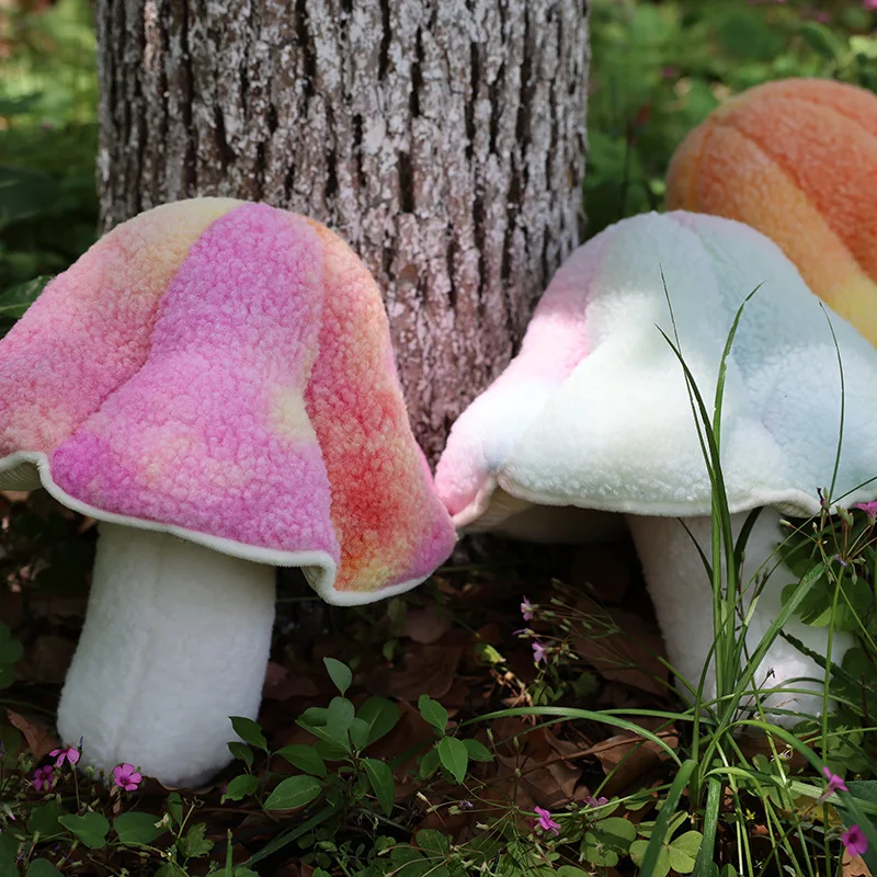 Muñecos rellenos de setas realistas de 32CM, tipos coloridos, juguetes de plantas, juguetes de peluche para niños, regalo