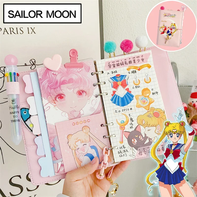 Sailor Moon Usagi A6 Agenda Planner Notebook suit Diary Weekly Planner Goal Schedules Organizer Notebook girls School Stationery