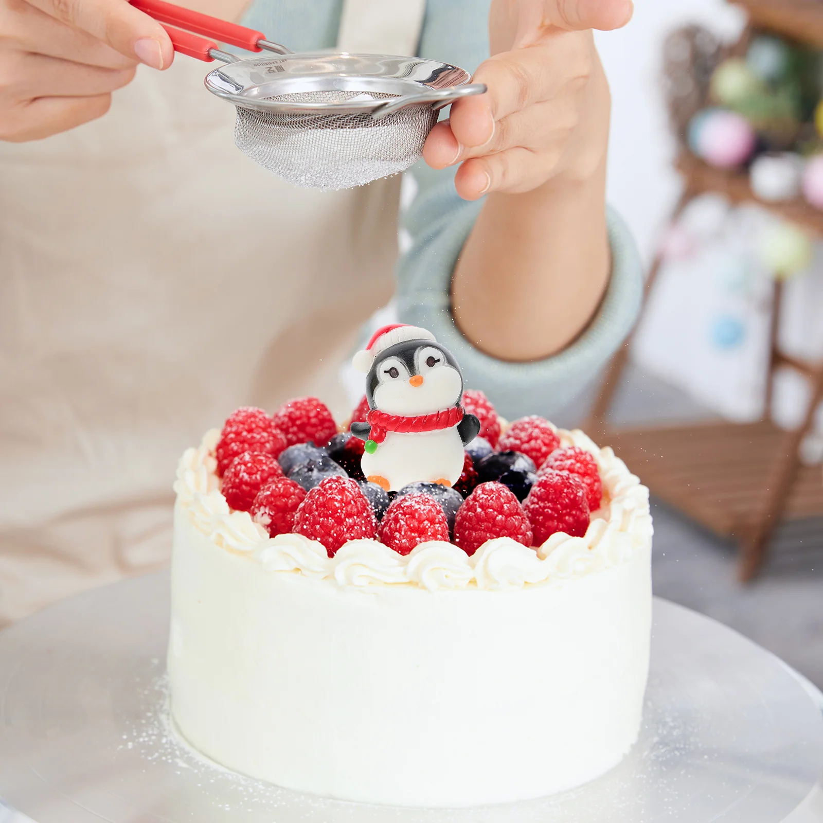 

3Pcs Penguin Resin Mini Ornaments Xmas Crafts Tabletop Micro Christmas Decors Indoor Garden Decor Mini Landscape Decors