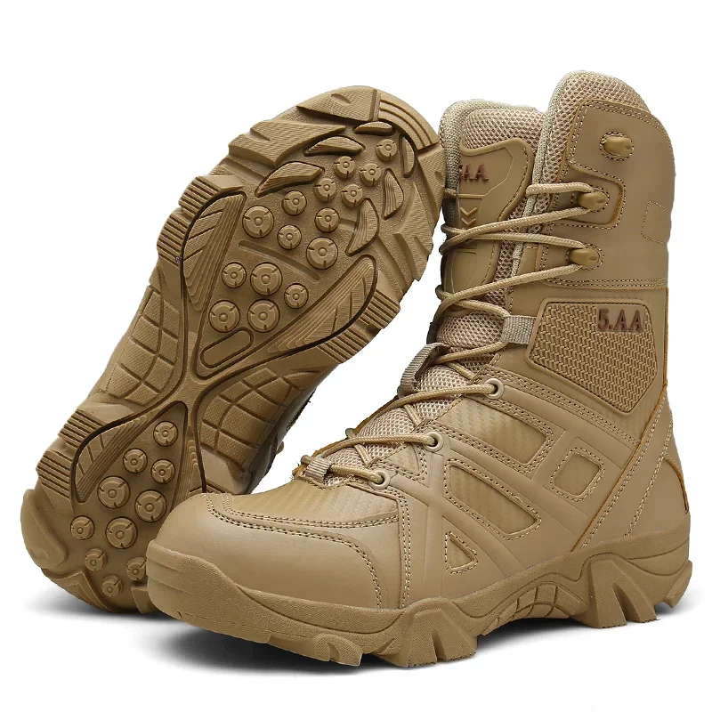 Hiking Shoes Tactical Sneakers Boots Man Work Safty Shoes Men With Side Zipper Desert Combat Boots Men Waterproof size 47