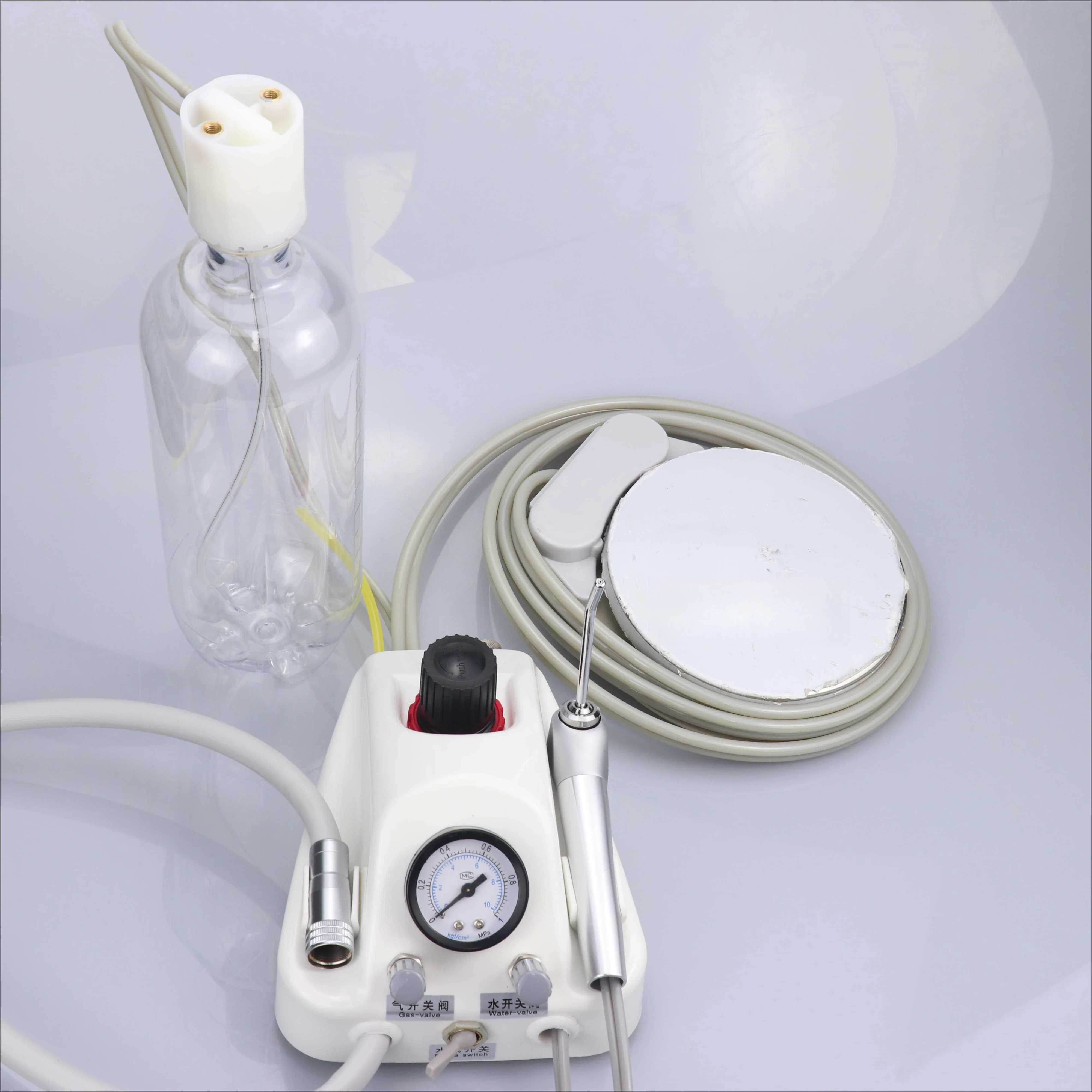 Unidad de turbina de aire portátil, equipo de blanqueamiento dental de 3 vías, 2/4 agujeros, compresor de aire de trabajo, buen precio, fabricante de energía eléctrica