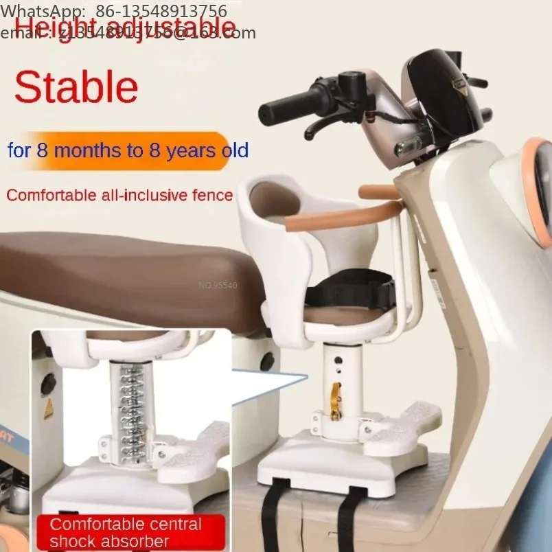 Front Mount Passenger Seat for Electric Scooter Motorcycle Universal Detachable Saddle Accessory