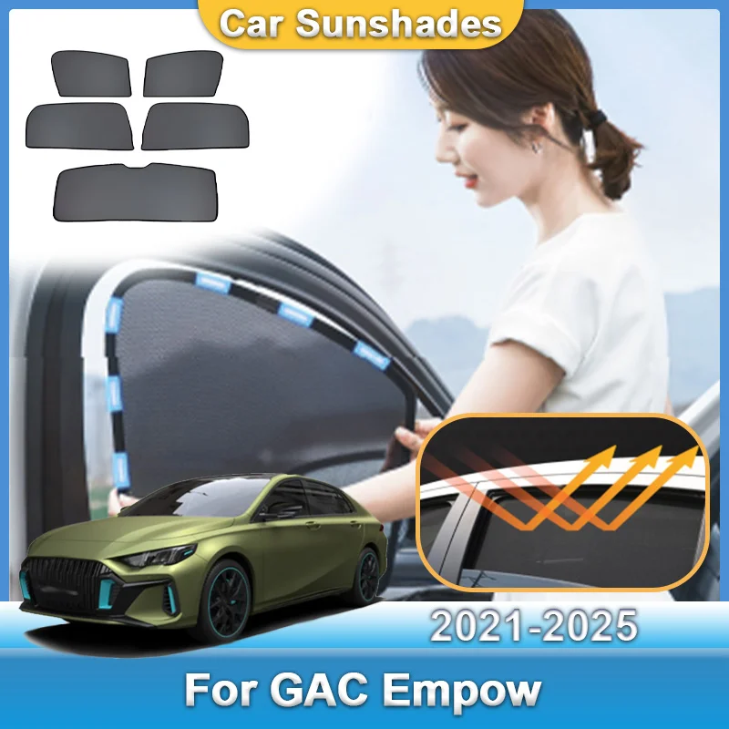 For Trumpchi GAC Empow Dodge Attitude MK4 2021~2025 Car Mesh Sun Shade Light Blocking Anti-UV Curtain Windshield Car Accessories