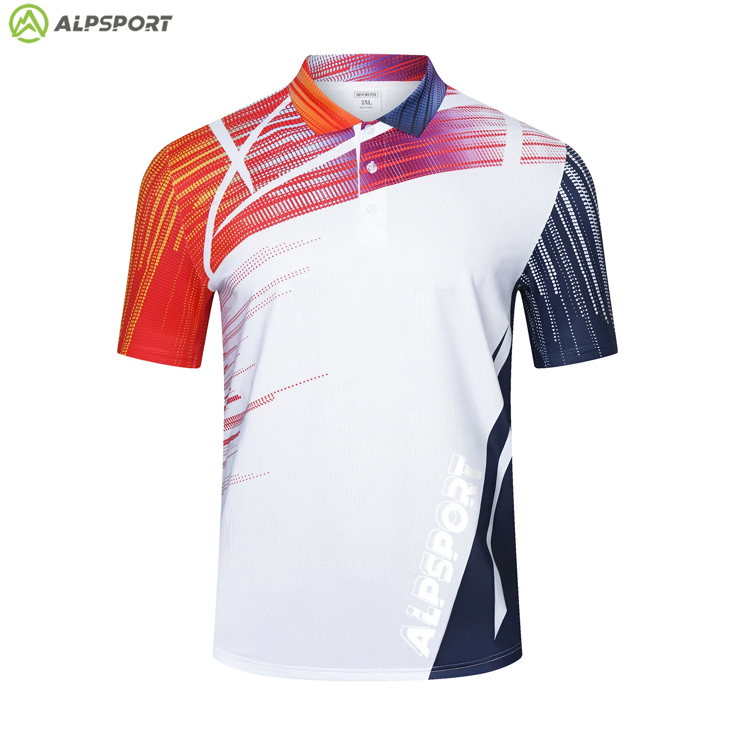 

ALP White Orange Men Women Pro Badminton Jersey Upgraded Sweat Wicking Quick Dry 4D Stretch Breathable Polyester Sportswear