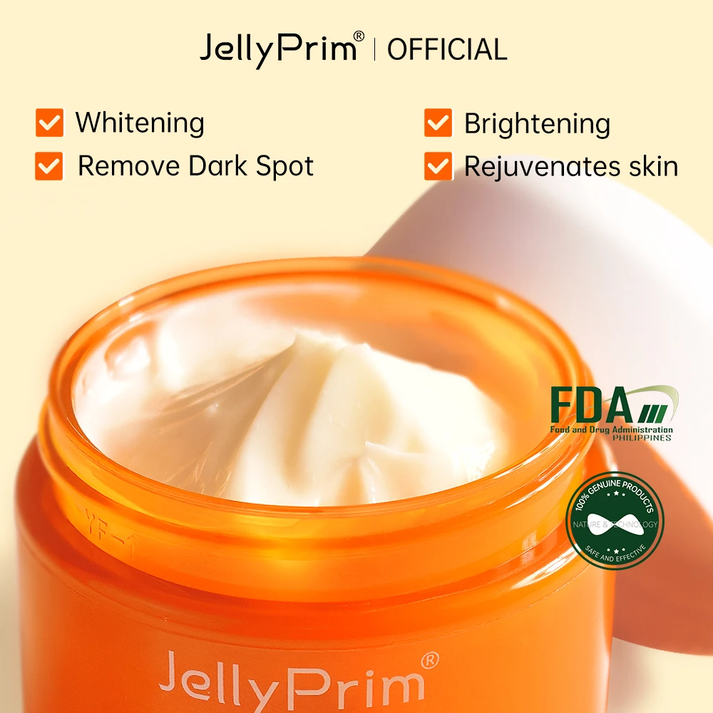 

Jellyprim Vitamin C Whitening Face Cream Dark Spots Remover Moisturizing Facial Creams Skin Care