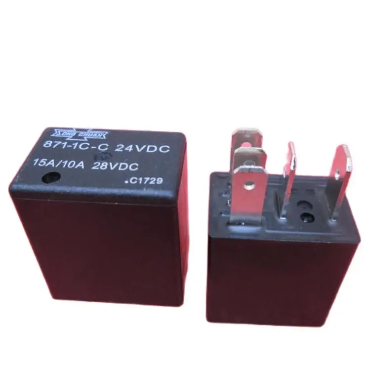 

NEW relay 871-1C-C 24VDC 15A /10A 28VDC 871-1C-C-24VDC 8711CC 24VDC DC24V 24V 5PIN 10PCS/LOT