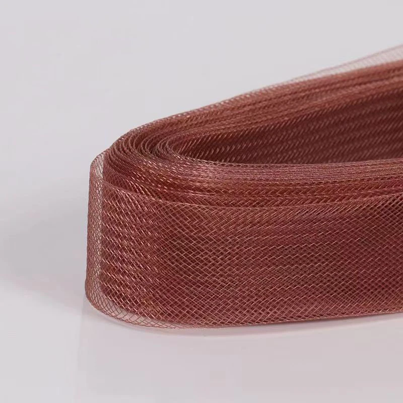 2CM Hard Polyester Flat Plain Stiff Rigid Crins Horsehair Braid Fabric For Dance Formal Wedding Dress Diy Sewing Supplies