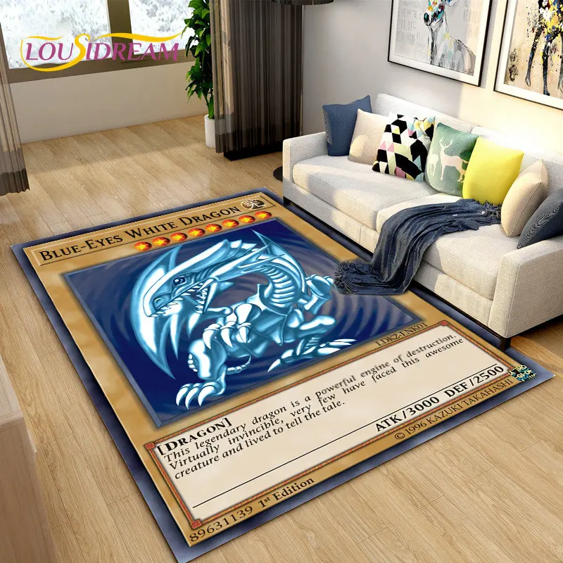 Yu-Gi-Oh MONSTER CARD Anime Area Rug Large,Carpet Rug for Living Room Bedroom Sofa Doormat Decoration,Kids Non-slip Floor Mat