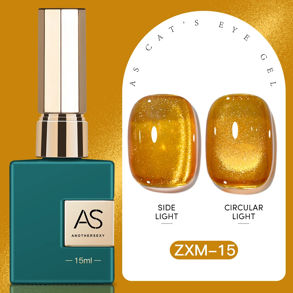 AS 30 Farben Star River Katzenauge Gel-Nagellack 1 Stück 15ml Magnetisches Gel Glasperlen Semi-Permanent Abziehbarer UV-Nagellack