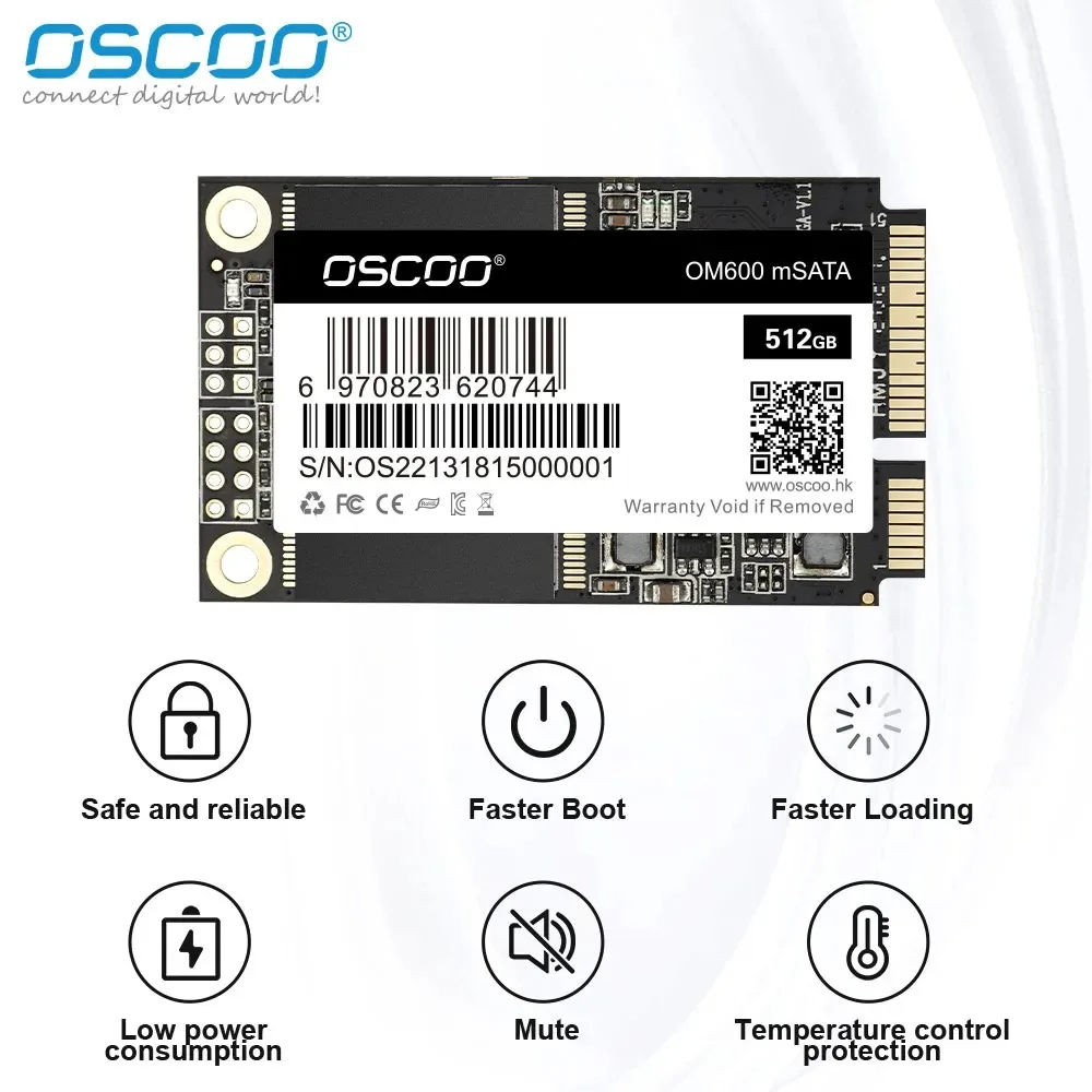 Oscoo Ssd Msata 64Gb 128Gb 256Gb 512Gb 1Tb Ssd Harde Schijf Interne Solid State Harde Schijf Voor Desktop Laptop Server