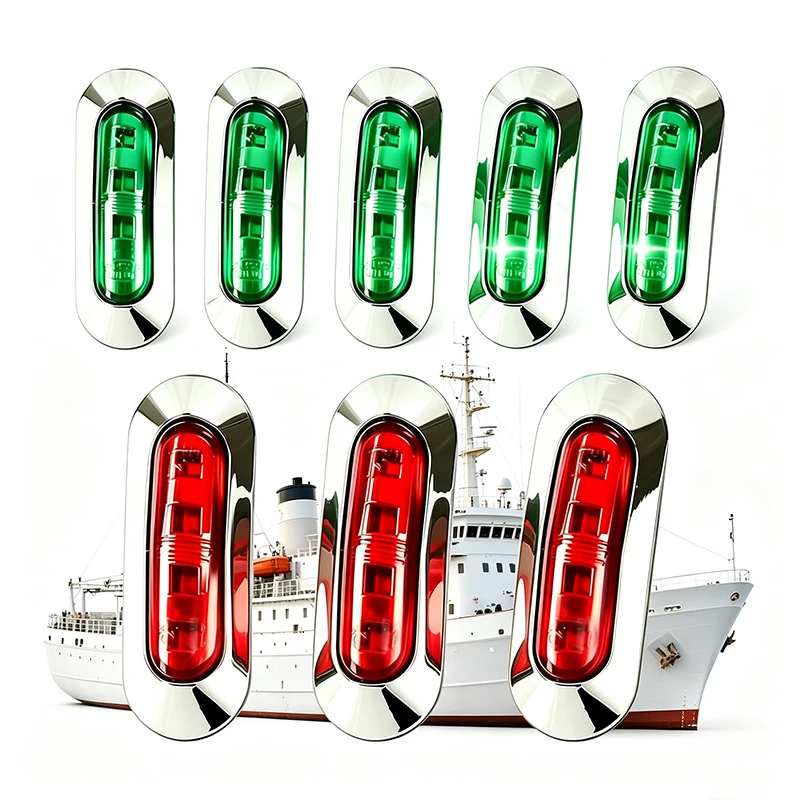 

Комплект из 2/3/5 шт. красно-зеленых 4-светодиодных навигационных огней для лодок 12В-24В, водонепроницаемые IP67, сигнальные лампы для парусников, морские сигнальные огни для яхт, боковые габаритные огни