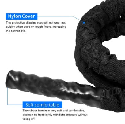 Adult Exercise Battle Ropes Men Women Heavy Skipping Jump Rope for Fitness 3lb Weighted Jump Ropes