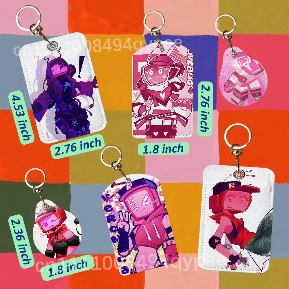 L-Lovebug Forsaken Veeronica Étui en cuir pour cartes d'accès, porte-cartes anti-perte, accessoires porte-clés, anneau porte-clés anti-traces de doigts