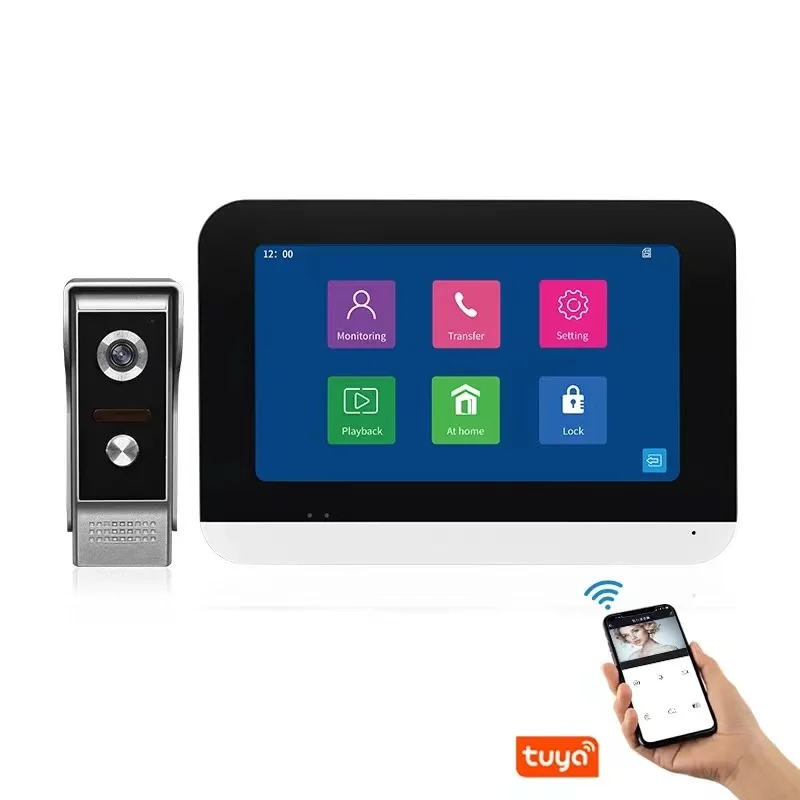 Tuya touch  visual intercom door phone system 4 wires video doorbell camera video door phone intercom system