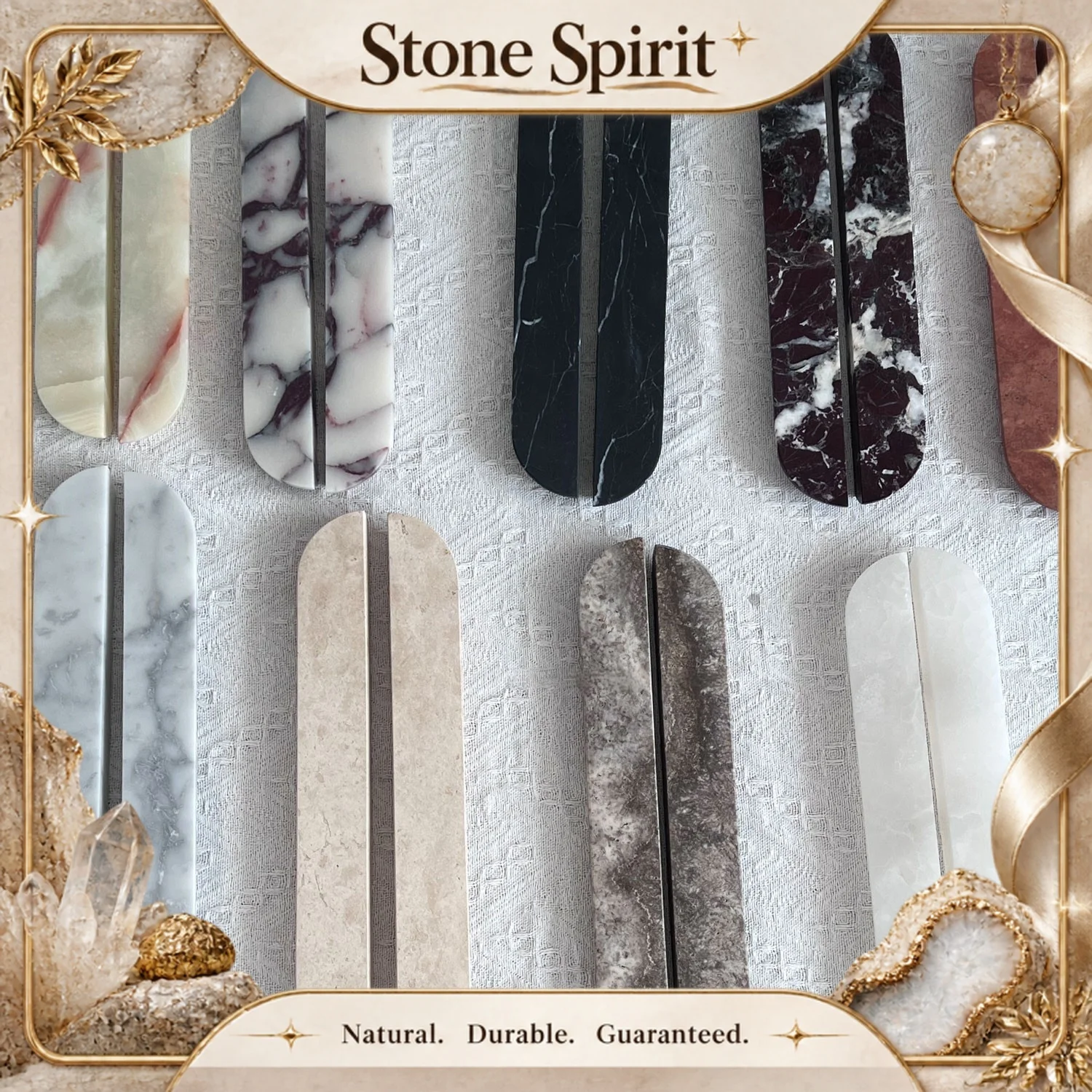 【Natural】Luxury Natural Marble Handle for Drawers Wardrobes Cabinets Villa Store Home Decorative Handles Room Decoraction Decor