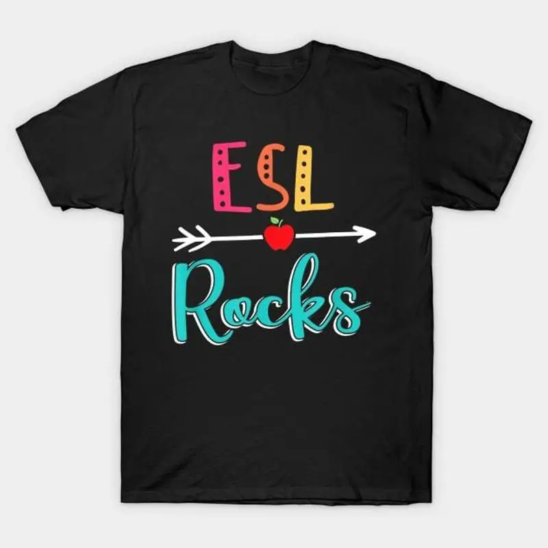 Esl Rocks Teacher Back To School T Shirt S 5XL Fast Shipping