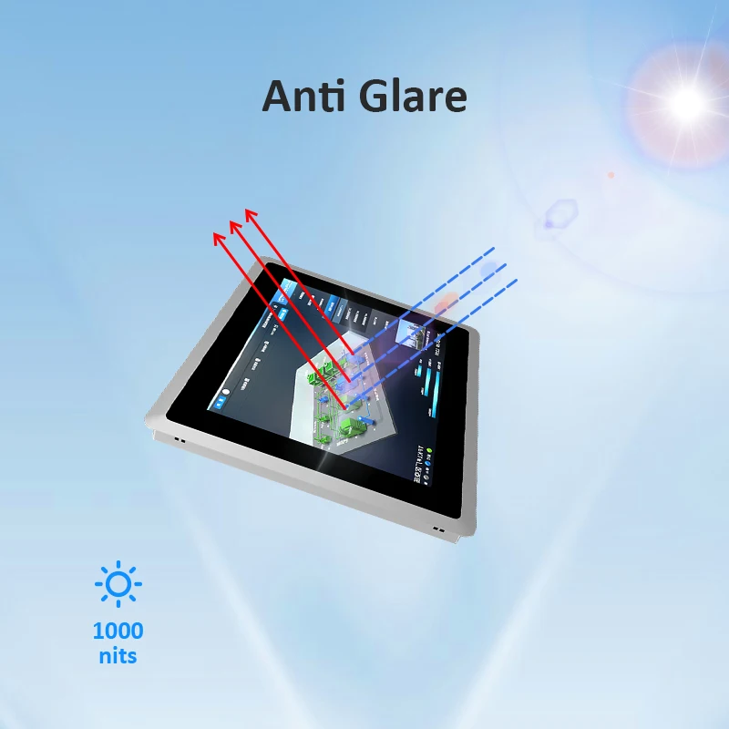 Industrial Pc Hmi 10 12 15 17 19 21.5 Inch IP65 Touch Screen Industrial Phoenix Terminal Win I7 Touch Panel Industrial PC