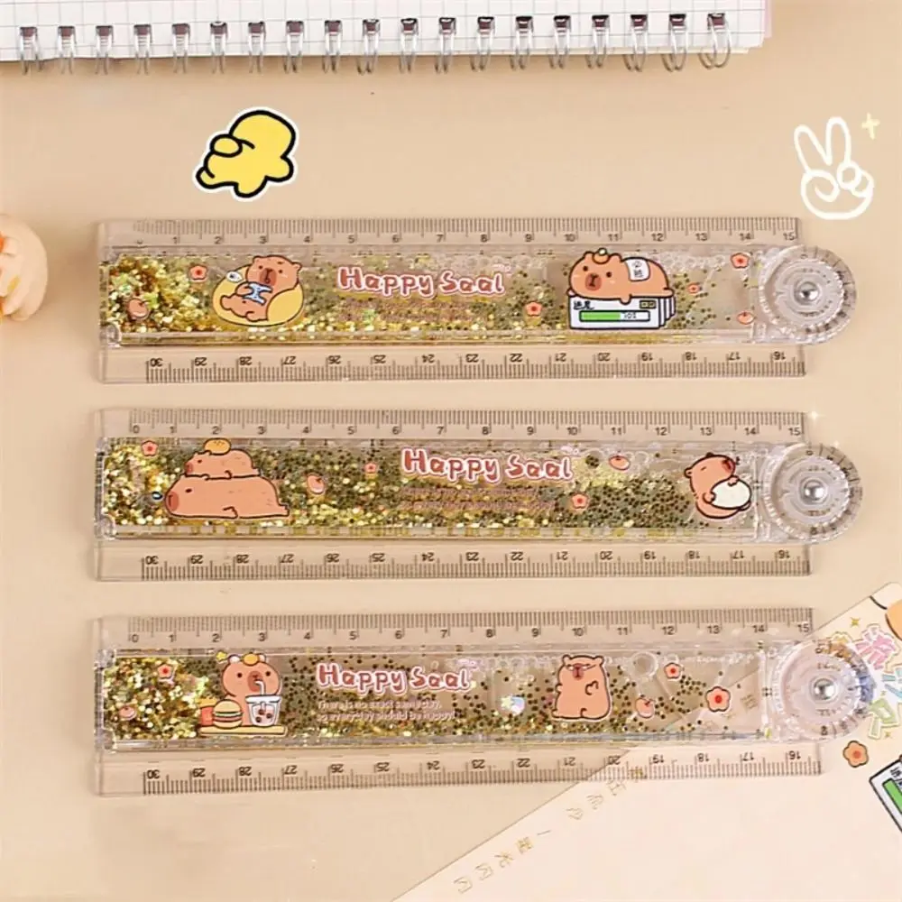 High Quality 30CM Capybara Folding Ruler Multifunctional Drawing Tool Straight Ruler Stationery Ruler Student Gift