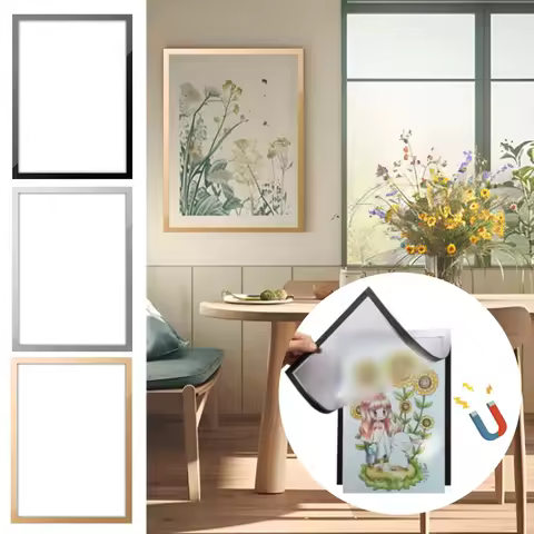 A3 A4 8.5x11inch Magnetic Photo Frame Poster Certificate Artwork Self Adhesive Magnetic Picture Frames Photo Display