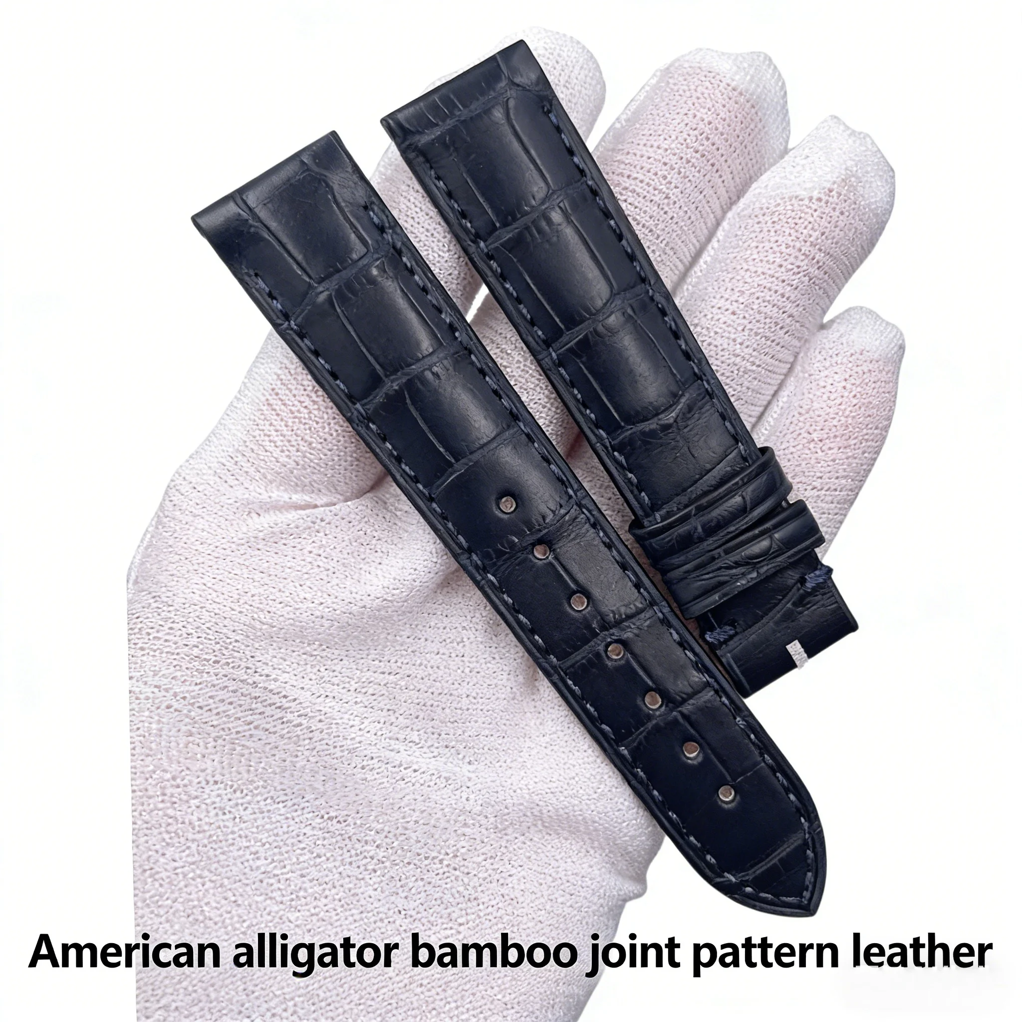 Premium Alligator Leather Watch Band for Cartier Santos Dumont Ladies Small Medium Size Comfortable Crocodile Strap