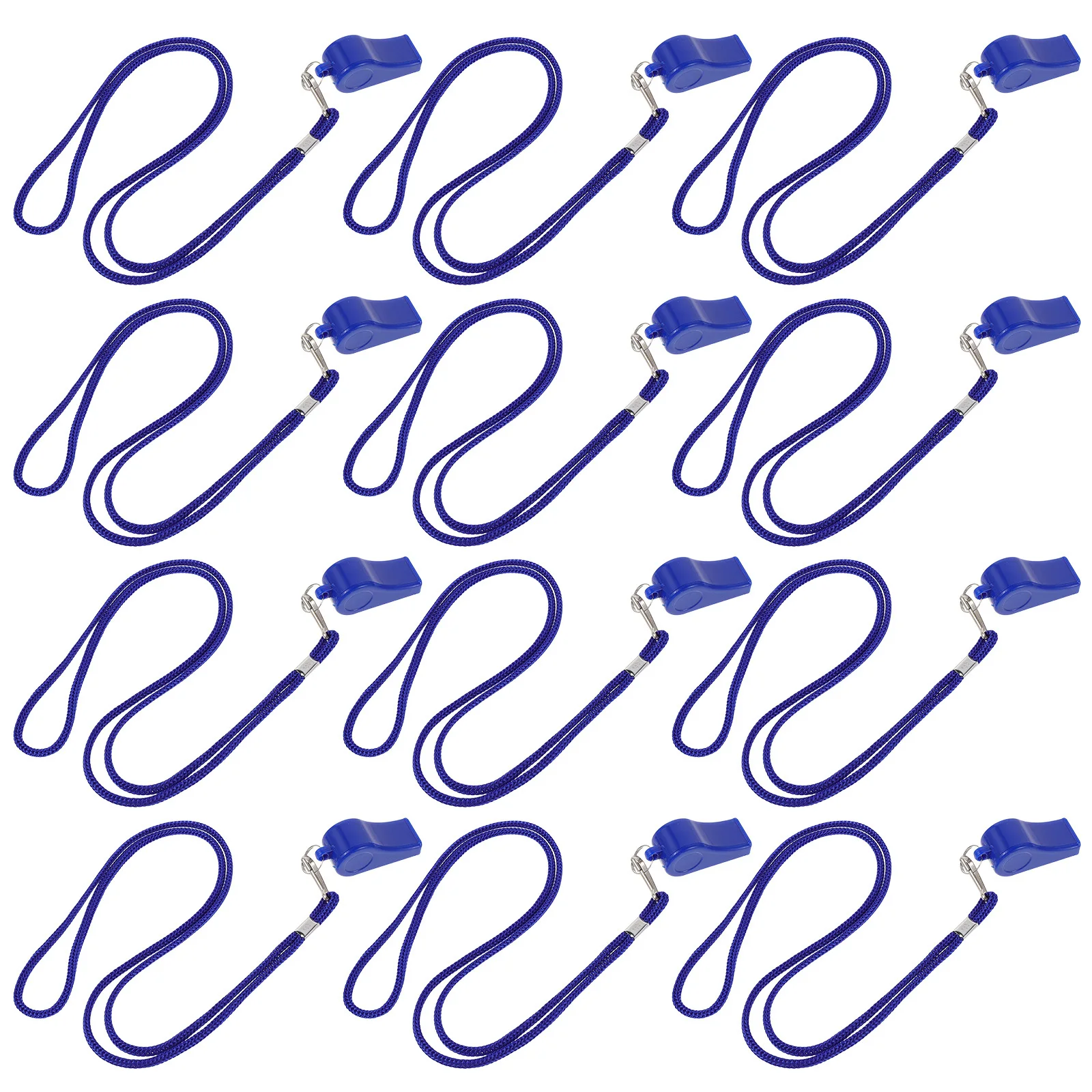

36Pcs Outdoor Survival Whistle Blue Plastic Loud Emergency Hiking Camping Sports Referee Soccer Basketball Safety Signal