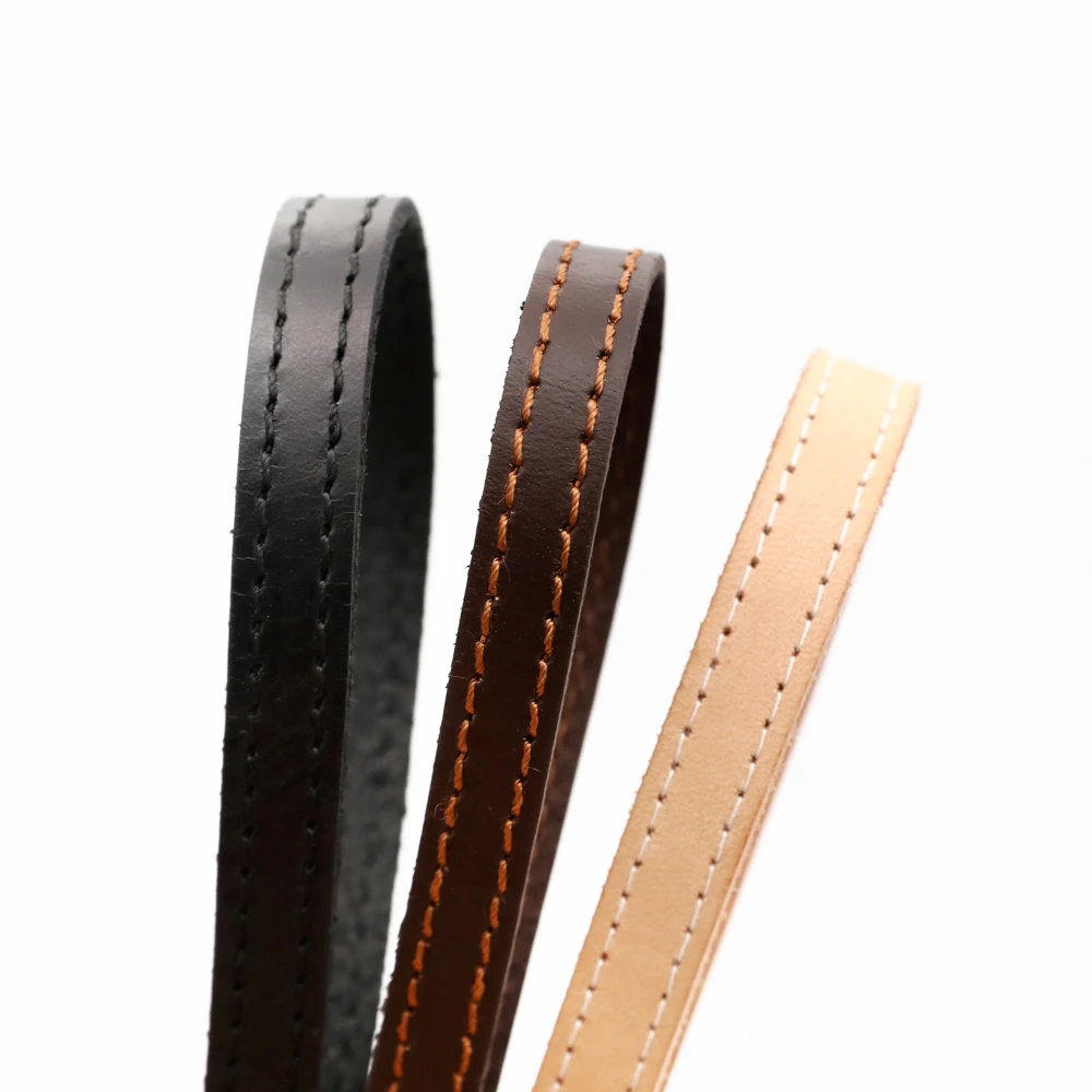 2 Meter Echtes Lederseil Doppelseitig Geflochten 10mm Flache Lederschnur DIY Rucksack mit Halskette Armband Schmuckherstellung Zubehör – Detail 7