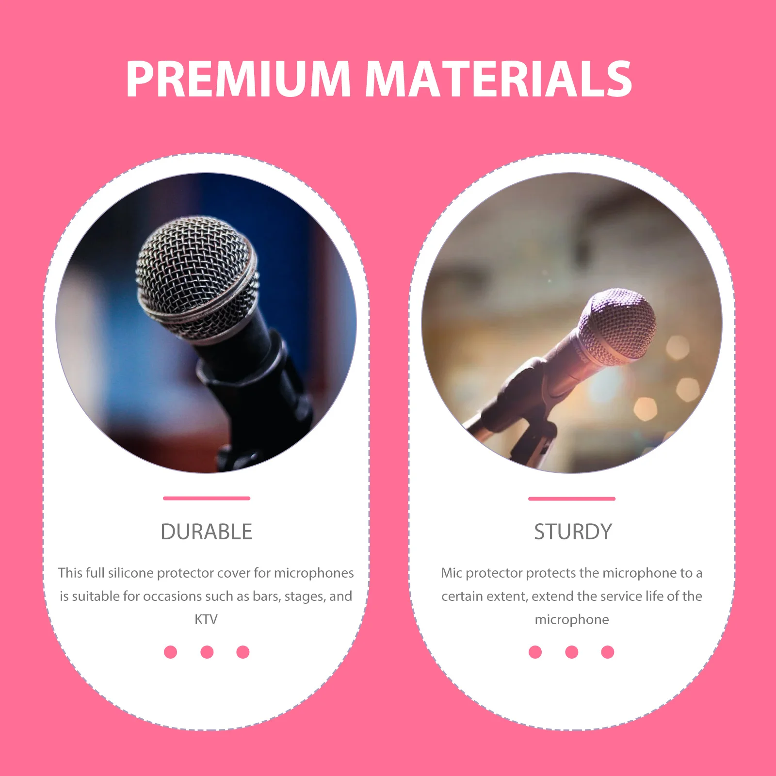 

1 Set Of Handheld Microphone Cover Non-Slip Full Silicone Protection For Ktv Stage Bar Durable Mic Accessories Shockproof Sleeve